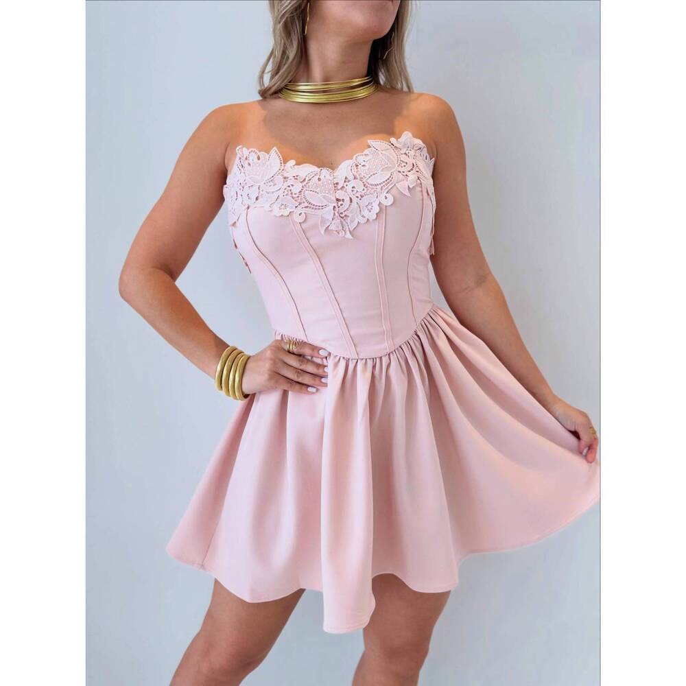 NEW PRIVY rose dress in soft pink